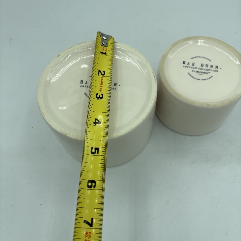 Rae Dunn by Magenta Salsa & Guac Nesting Bowl Set Chips Dip Serving Hosting Whit - Picture 3 of 10